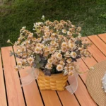 Artificial Daisy Plant in a Basket 6