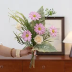 Artificial Daisy & Skeleton Leaf Posy 2