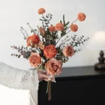 Artificial Rose and Eucalyptus Bouquet 6
