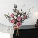 Artificial Rose and Eucalyptus Bouquet 5
