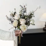 Artificial Rose and Eucalyptus Bouquet 4