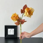 Dried Look Artificial Rose Stem 4