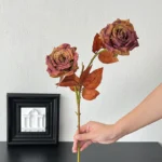 Dried Look Artificial Rose Stem 3