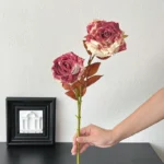 Dried Look Artificial Rose Stem 2