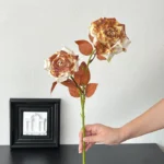 Dried Look Artificial Rose Stem 1