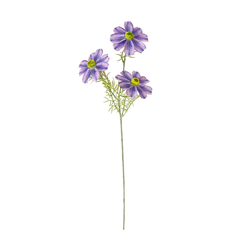 Big artificial cosmos stem with oversized open flower heads