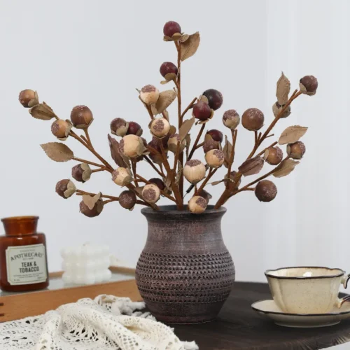 Dried Look Artificial Berry Stem