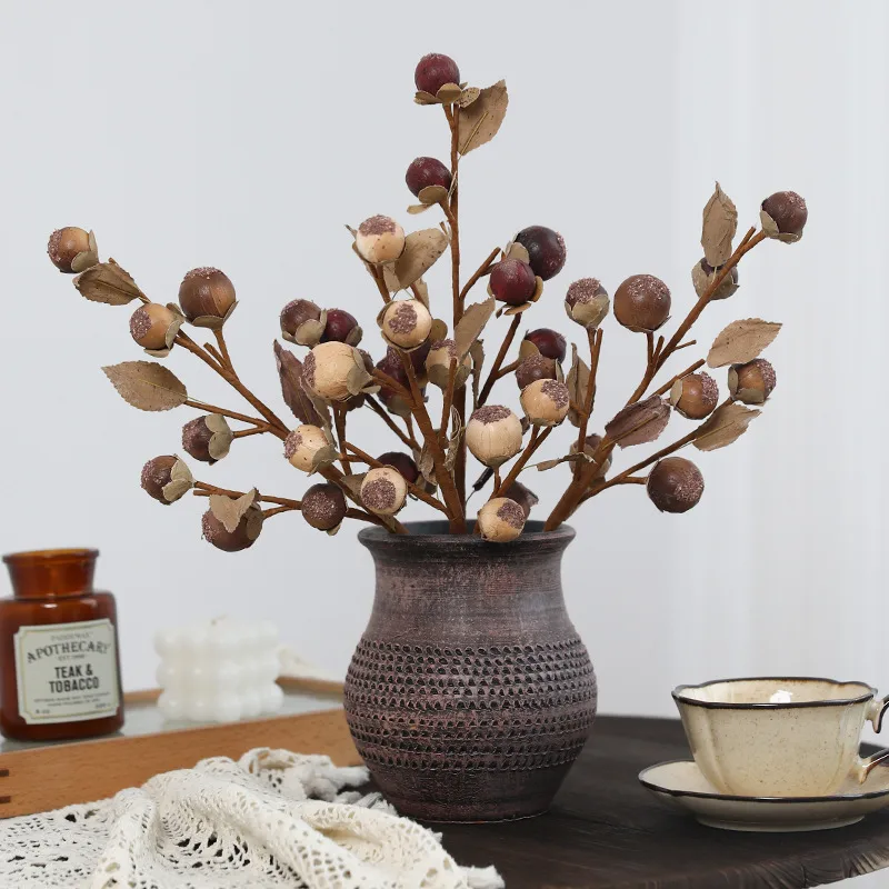 Dried Look Artificial Berry Stem