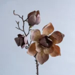 Dried Look Artificial Magnolia Stem 6