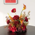 Red Artificial Flower Arrangement 6
