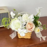 Small Artificial Flower Gift Basket 3