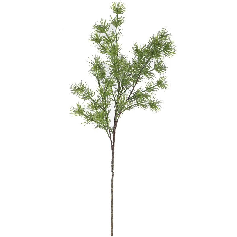 Green larch, full length artificial Christmas foliage spray