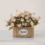 Oval Artificial Flower Basket 2