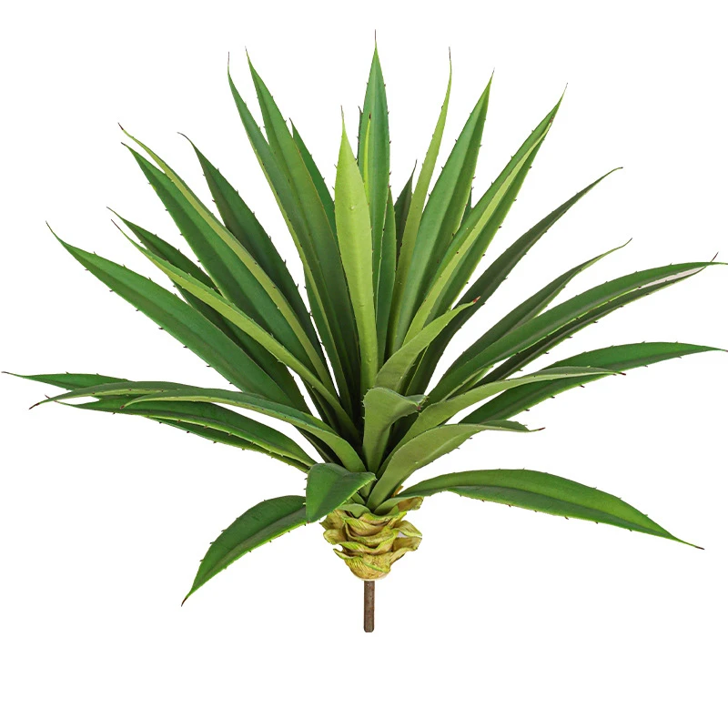 Single head artificial yucca leaf head as a single sword-leaved head on a short stub