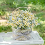 Artificial Daisy Basket 1